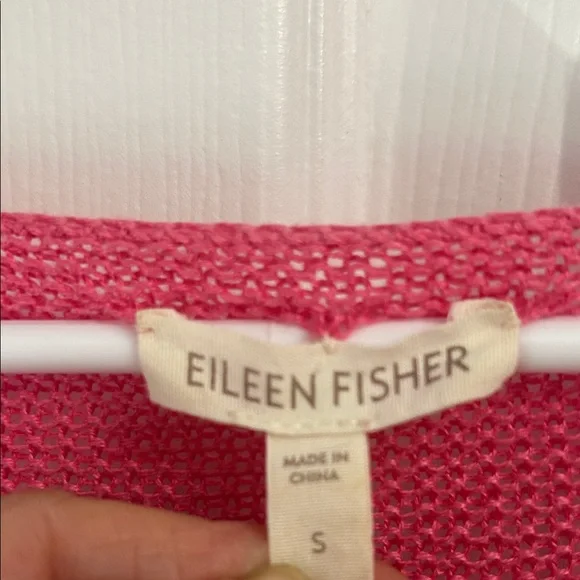 Eileen Fisher Vibrant Pink Scoop Neck Sweater - Picture 2 of 4